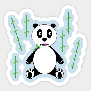 Panda and Bamboo Sticker